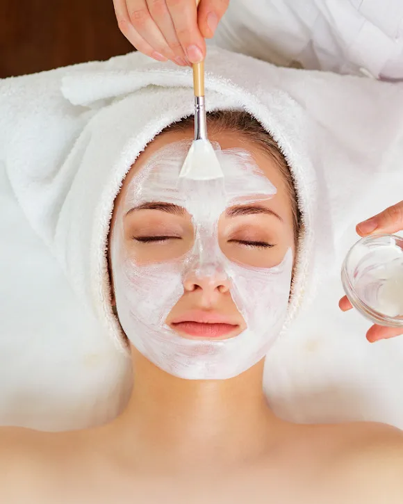 A soothing facial treatment.